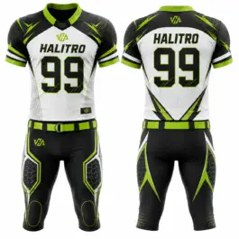 Custom American Football Uniform | Lime Green & Black