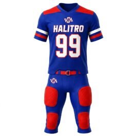 Custom American Football Uniform | Royal Blue & Red