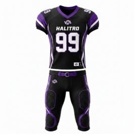 Custom American Football Uniform | Black & Purple