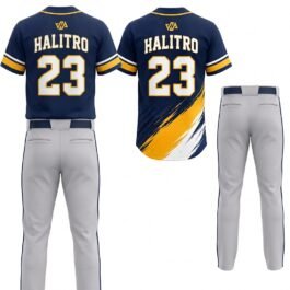 Custom Baseball Sports Uniform| Navy Blue & Yellow